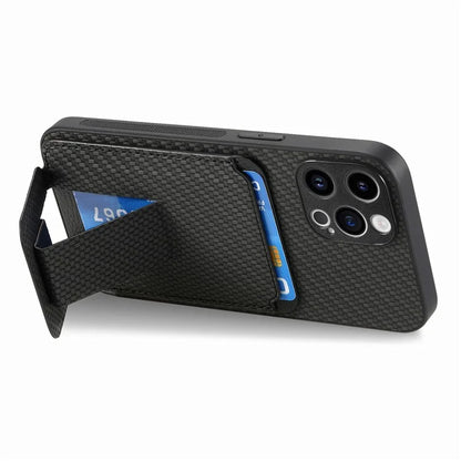 C1-11 for iPhone 12 Pro Max 6.7 inch Cell Phone Case Card Slot Leather+TPU Shell