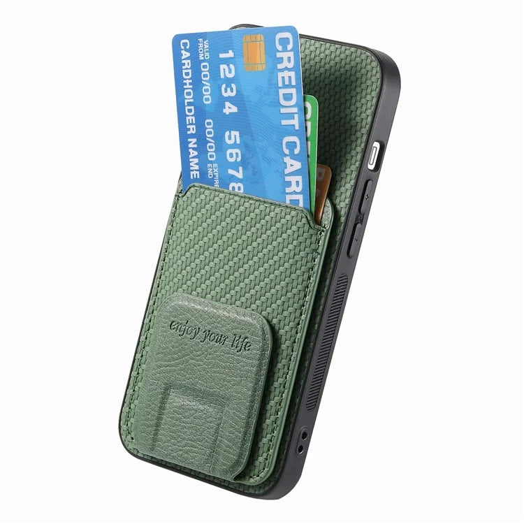 C1-11 for iPhone 12 Pro Max 6.7 inch Cell Phone Case Card Slot Leather+TPU Shell