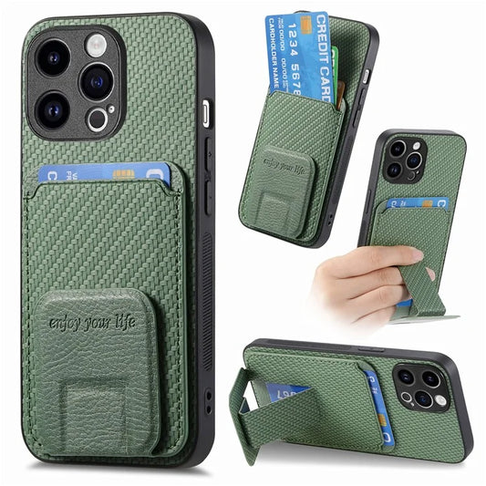 C1-11 for iPhone 14 Pro Case TPU+PU Leather Folding Kickstand Protective Cover