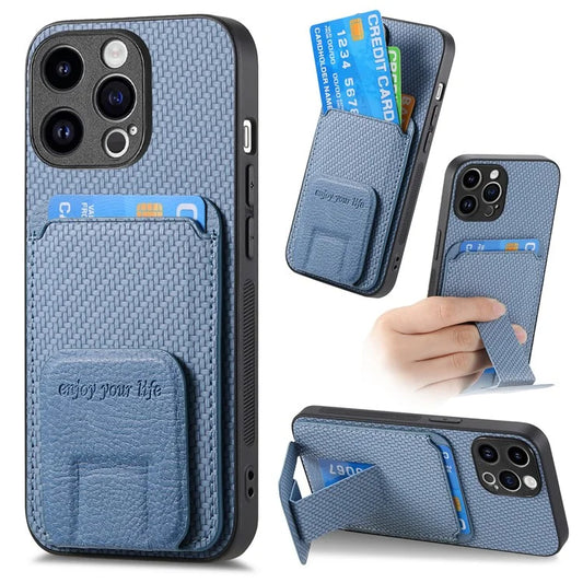 C1-11 for iPhone 14 Pro Max Case Leather Coated TPU Phone Guard Cover with Card Slot