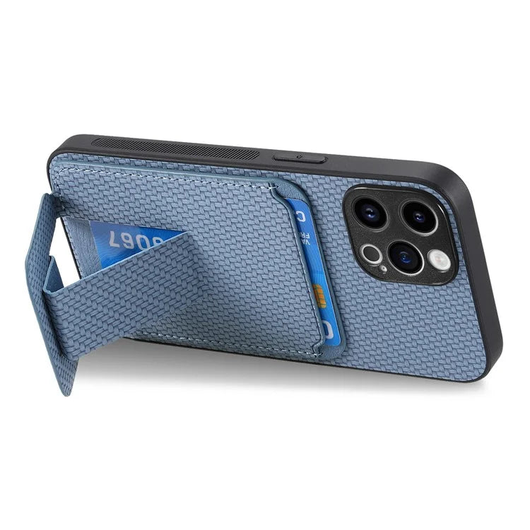 C1-11 for iPhone 14 Pro Max Case Leather Coated TPU Phone Guard Cover with Card Slot