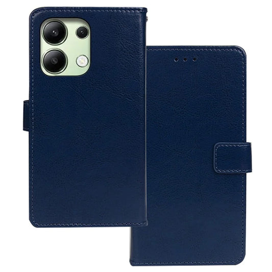 IDEWEI For Xiaomi Redmi Note 13 4G Phone Case Crazy Horse Texture Cover with Photo Slot
