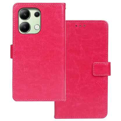 IDEWEI For Xiaomi Redmi Note 13 4G Phone Case Crazy Horse Texture Cover with Photo Slot