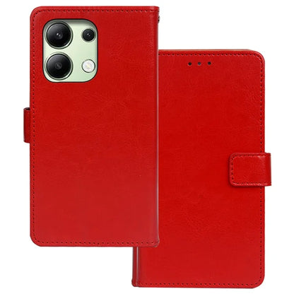 IDEWEI For Xiaomi Redmi Note 13 4G Phone Case Crazy Horse Texture Cover with Photo Slot