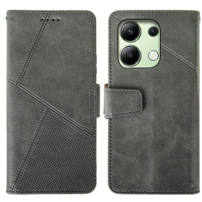 IDEWEI For Xiaomi Redmi Note 13 4G Case Calf Texture Leather Phone Stand Cover