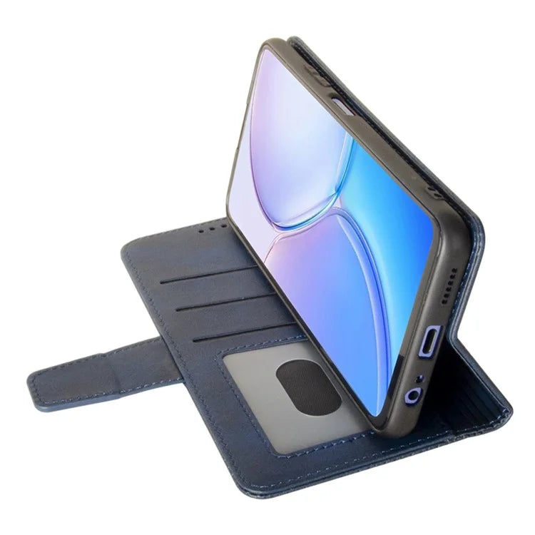 IDEWEI For Xiaomi Redmi Note 13 4G Case Calf Texture Leather Phone Stand Cover