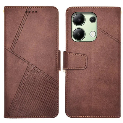 IDEWEI For Xiaomi Redmi Note 13 4G Case Calf Texture Leather Phone Stand Cover