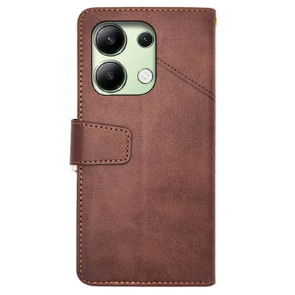 IDEWEI For Xiaomi Redmi Note 13 4G Case Calf Texture Leather Phone Stand Cover