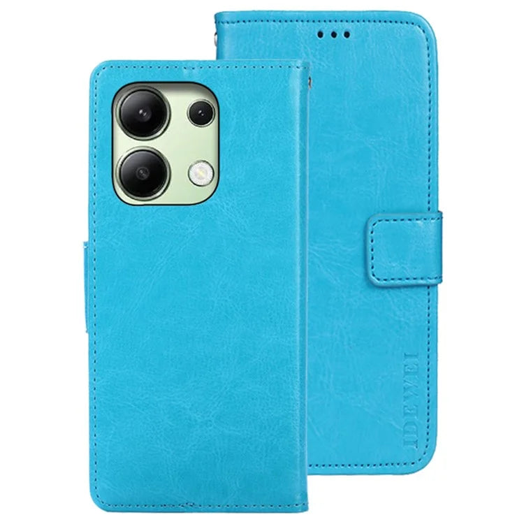 IDEWEI For Xiaomi Redmi Note 13 4G Case Crazy Horse Texture Cover with Magnetic Clasp