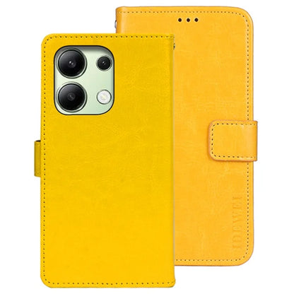 IDEWEI For Xiaomi Redmi Note 13 4G Case Crazy Horse Texture Cover with Magnetic Clasp