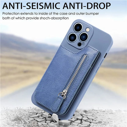 For iPhone 15 Pro Max Wallet Phone Case PU Leather Coated Straight Edge TPU Cover