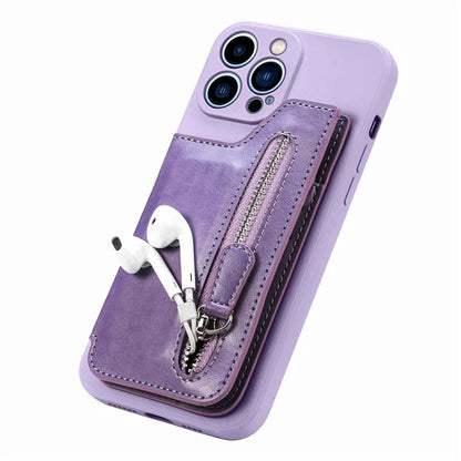 For iPhone 15 Pro Max Wallet Phone Case PU Leather Coated Straight Edge TPU Cover