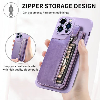 For iPhone 15 Pro Max Wallet Phone Case PU Leather Coated Straight Edge TPU Cover