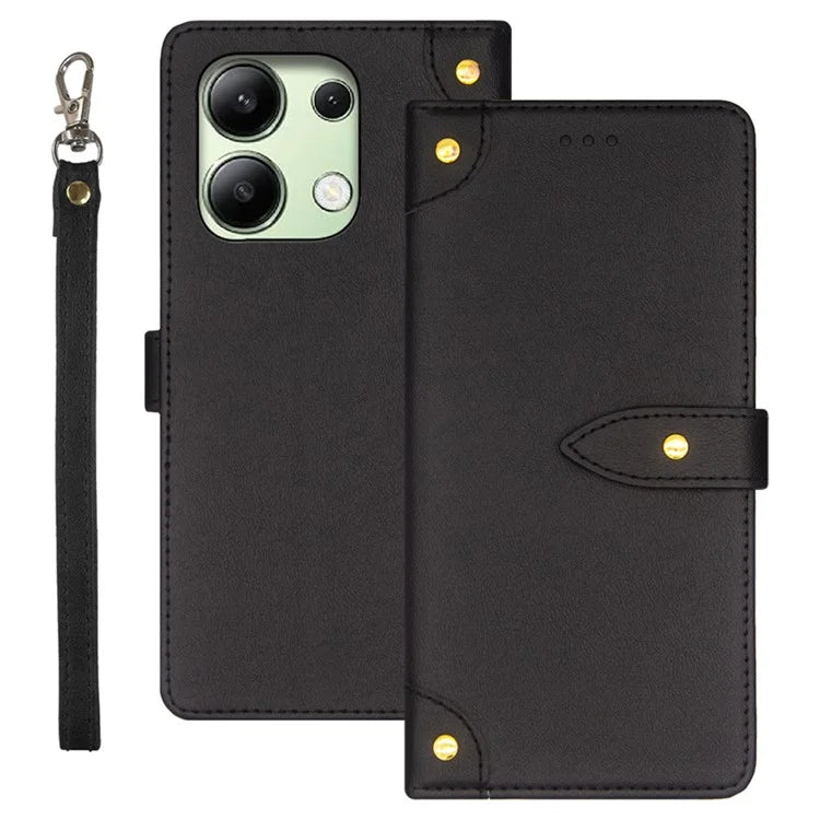 IDEWEI For Xiaomi Redmi Note 13 4G Leather Case Card Holder Stand Phone Cover