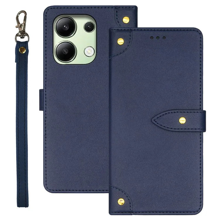 IDEWEI For Xiaomi Redmi Note 13 4G Leather Case Card Holder Stand Phone Cover