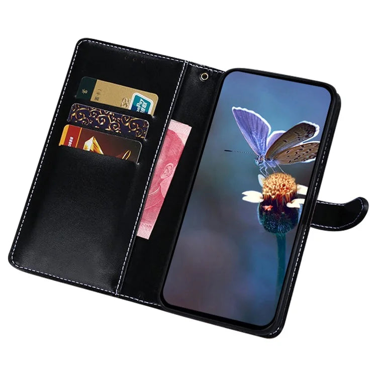 IDEWEI For Xiaomi Redmi Note 13 5G Magnetic Case Leather Crocodile Texture Cover