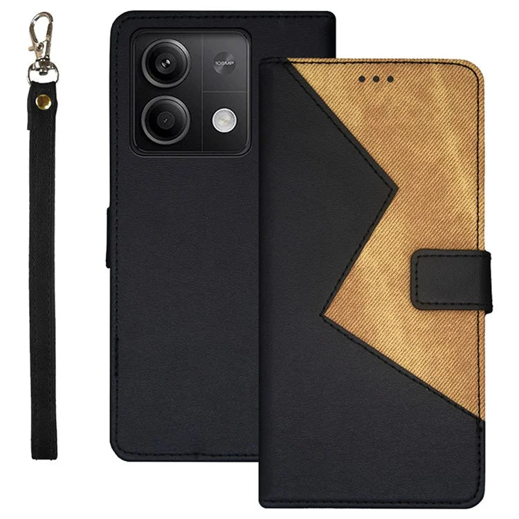 IDEWEI For Xiaomi Redmi Note 13 5G Case Drop-resistant Leather Phone Stand Cover