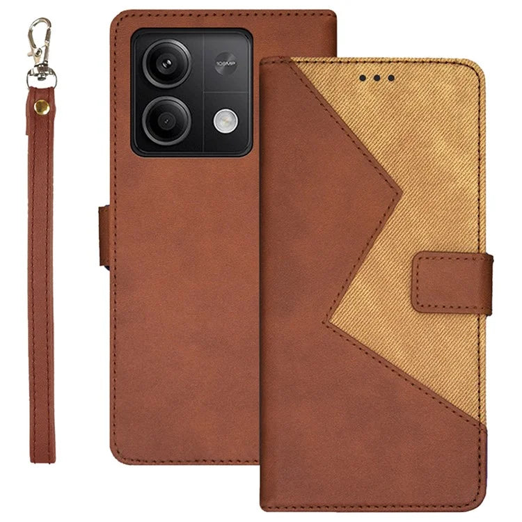 IDEWEI For Xiaomi Redmi Note 13 5G Case Drop-resistant Leather Phone Stand Cover