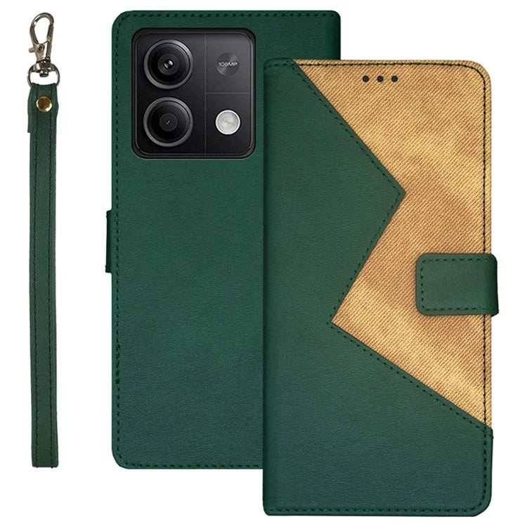 IDEWEI For Xiaomi Redmi Note 13 5G Case Drop-resistant Leather Phone Stand Cover