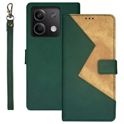 IDEWEI For Xiaomi Redmi Note 13 5G Case Drop-resistant Leather Phone Stand Cover