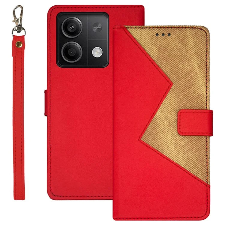 IDEWEI For Xiaomi Redmi Note 13 5G Case Drop-resistant Leather Phone Stand Cover