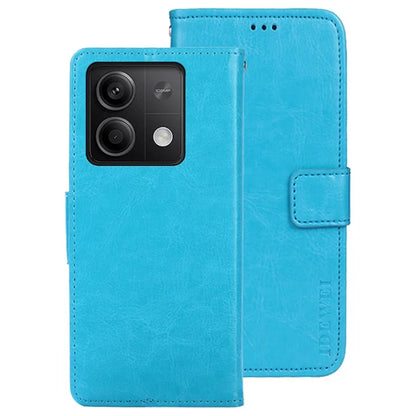IDEWEI For Xiaomi Redmi Note 13 5G Wallet Case Leather Crazy Horse Texture Phone Cover