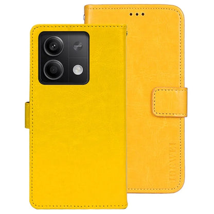 IDEWEI For Xiaomi Redmi Note 13 5G Wallet Case Leather Crazy Horse Texture Phone Cover