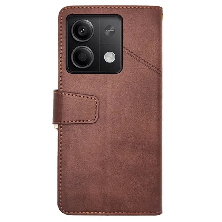IDEWEI For Xiaomi Redmi Note 13 5G Cell Phone Case Calf Texture Leather Card Slots Cover