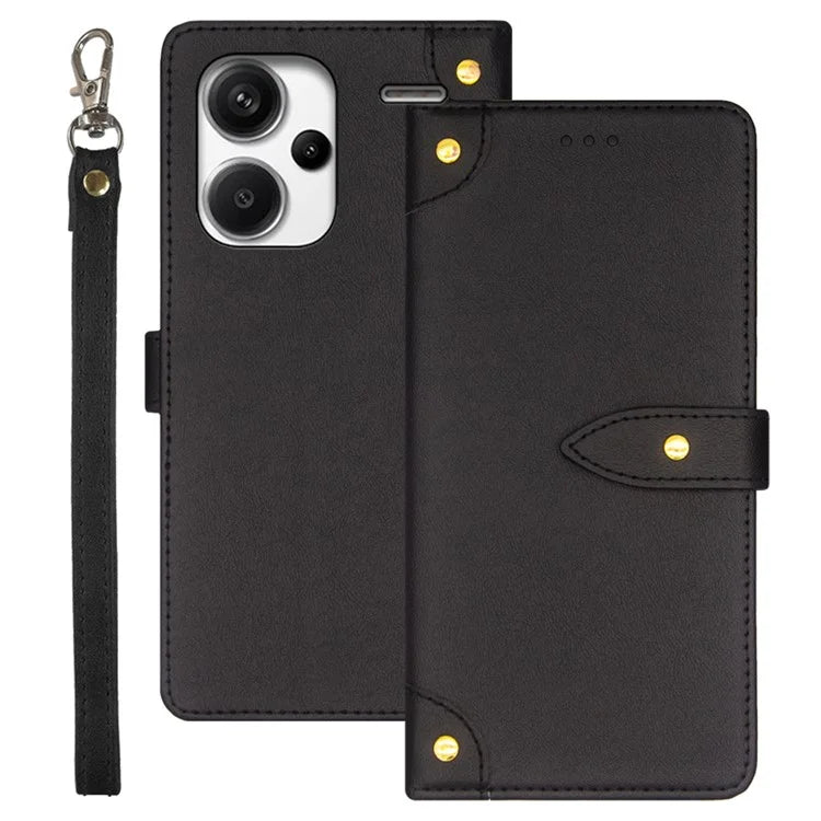 IDEWEI For Xiaomi Redmi Note 13 Pro+ 5G Magnetic Phone Case Leather Card Holders Stand Cover