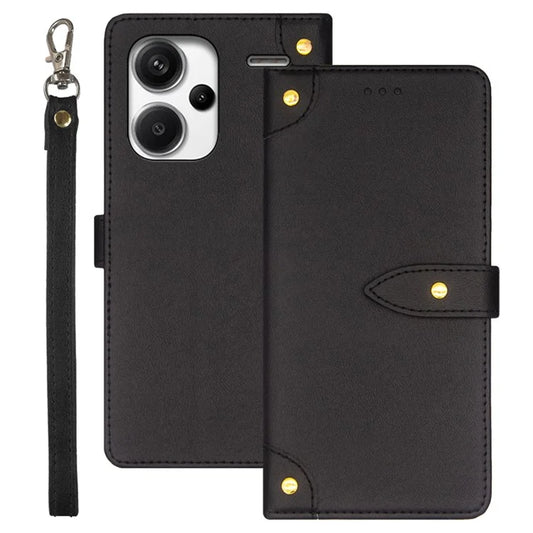 IDEWEI For Xiaomi Redmi Note 13 Pro+ 5G Magnetic Phone Case Leather Card Holders Stand Cover