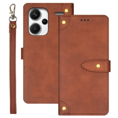 IDEWEI For Xiaomi Redmi Note 13 Pro+ 5G Magnetic Phone Case Leather Card Holders Stand Cover