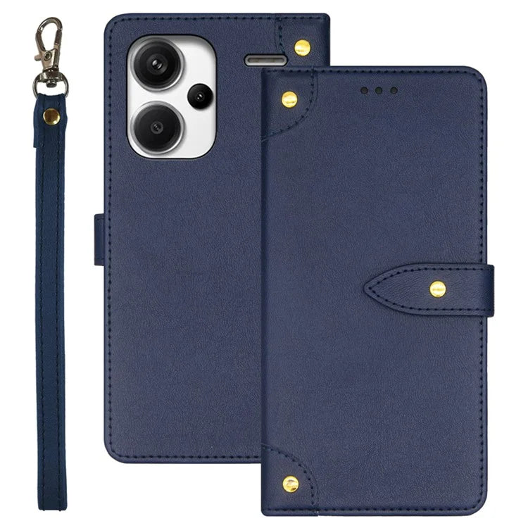 IDEWEI For Xiaomi Redmi Note 13 Pro+ 5G Magnetic Phone Case Leather Card Holders Stand Cover
