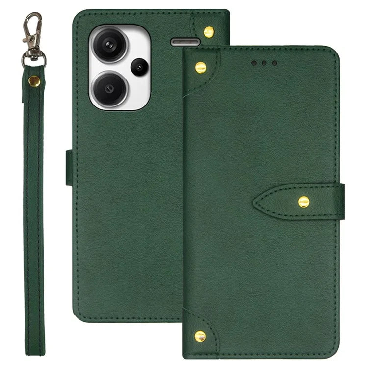 IDEWEI For Xiaomi Redmi Note 13 Pro+ 5G Magnetic Phone Case Leather Card Holders Stand Cover
