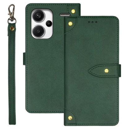 IDEWEI For Xiaomi Redmi Note 13 Pro+ 5G Magnetic Phone Case Leather Card Holders Stand Cover