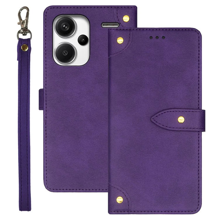 IDEWEI For Xiaomi Redmi Note 13 Pro+ 5G Magnetic Phone Case Leather Card Holders Stand Cover