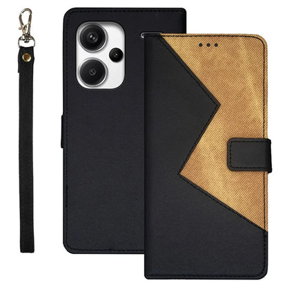 IDEWEI For Xiaomi Redmi Note 13 Pro+ 5G Case Color Splicing Leather Cover with Hand Strap