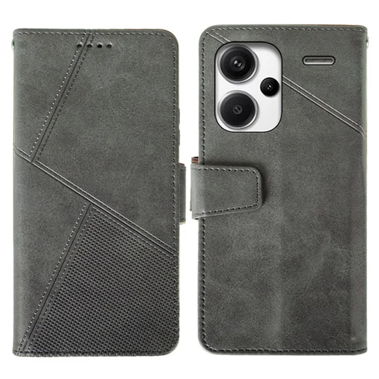 IDEWEI For Xiaomi Redmi Note 13 Pro+ 5G Case Leather Calf Texture Stand Anti-scratch Phone Cover