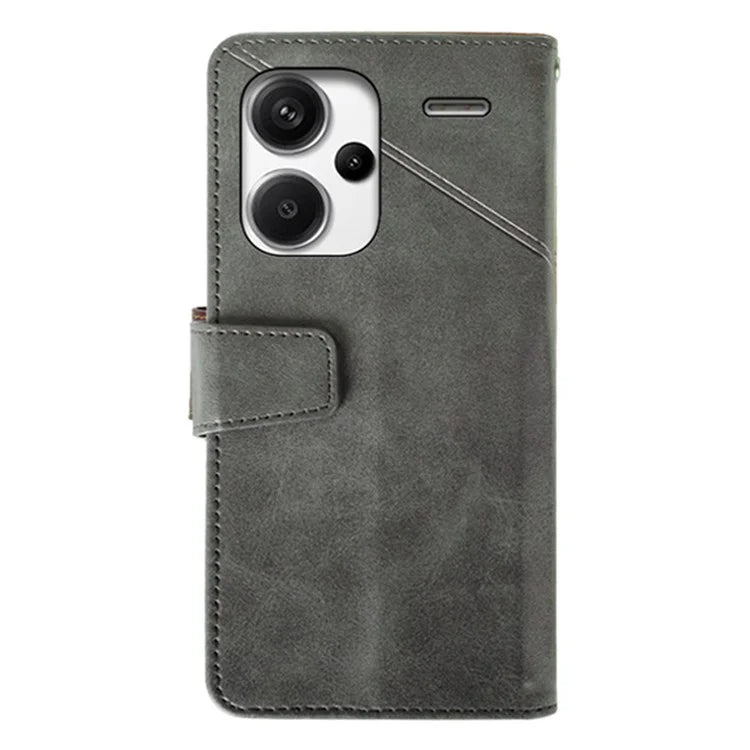 IDEWEI For Xiaomi Redmi Note 13 Pro+ 5G Case Leather Calf Texture Stand Anti-scratch Phone Cover