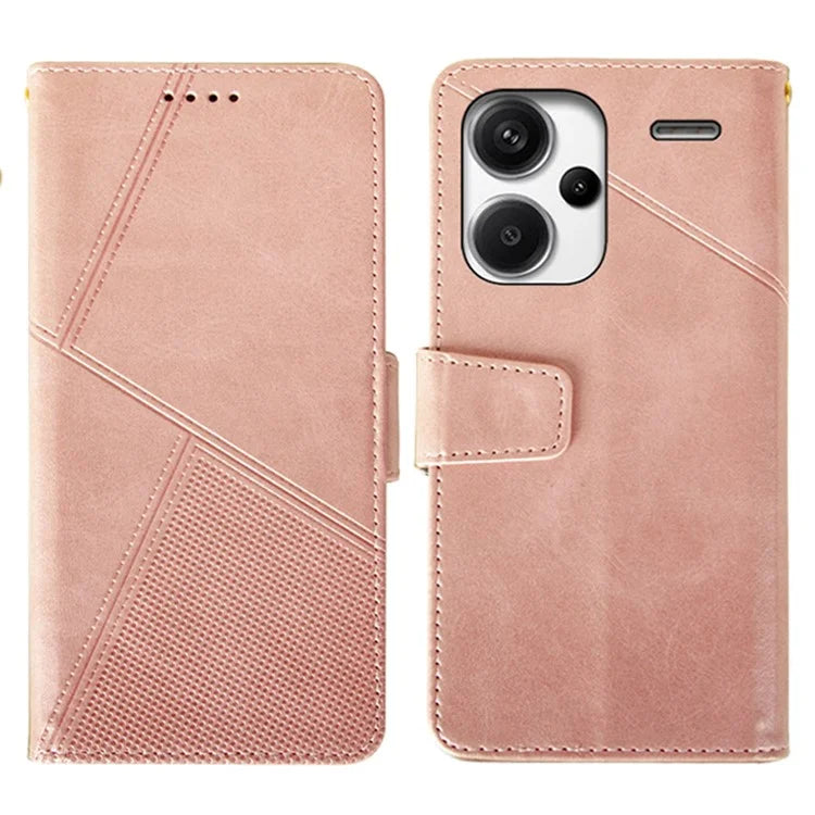 IDEWEI For Xiaomi Redmi Note 13 Pro+ 5G Case Leather Calf Texture Stand Anti-scratch Phone Cover