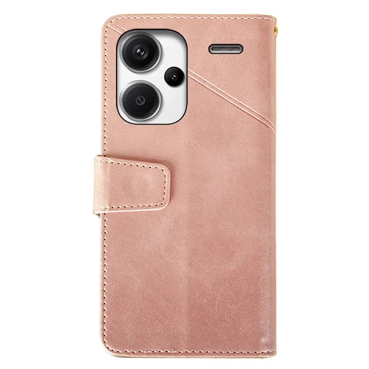IDEWEI For Xiaomi Redmi Note 13 Pro+ 5G Case Leather Calf Texture Stand Anti-scratch Phone Cover