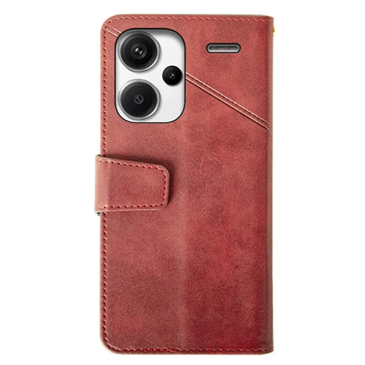 IDEWEI For Xiaomi Redmi Note 13 Pro+ 5G Case Leather Calf Texture Stand Anti-scratch Phone Cover