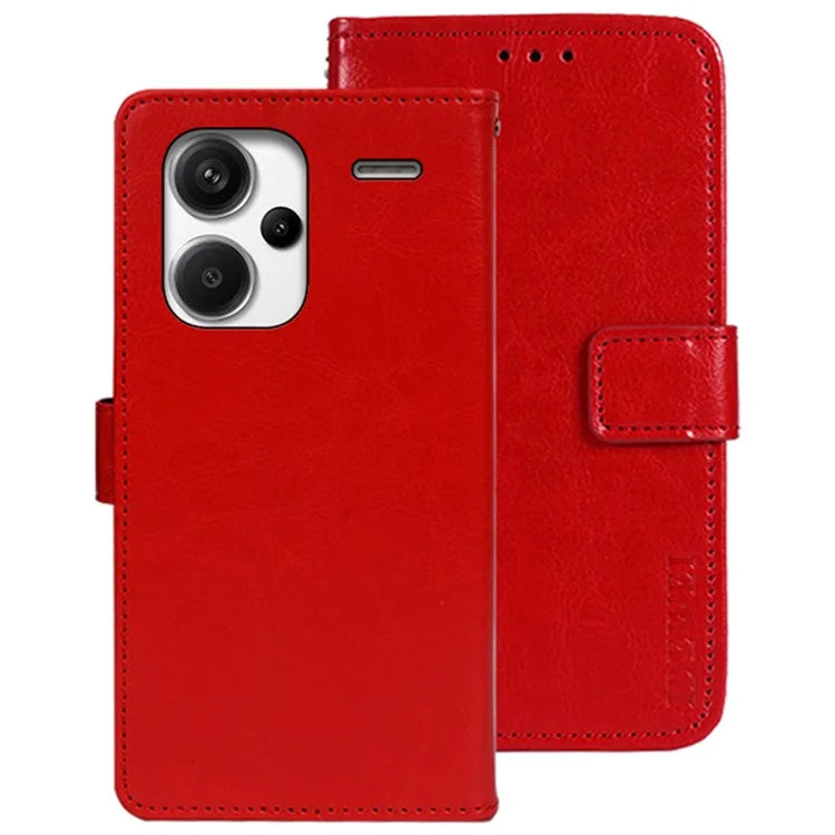 IDEWEI For Xiaomi Redmi Note 13 Pro+ 5G Case Crazy Horse Card Holder Phone Protector