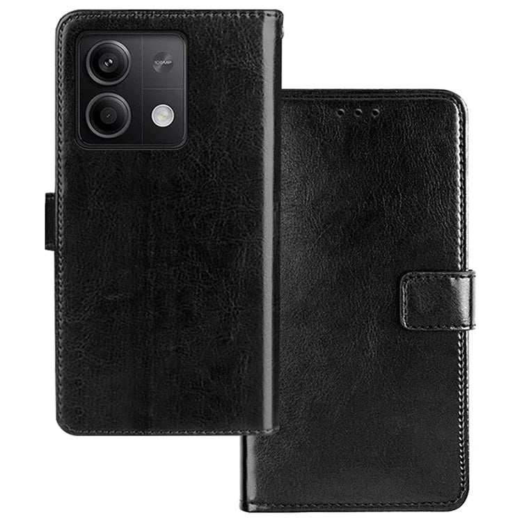 IDEWEI For Xiaomi Redmi Note 13 5G Case Crazy Horse Texture Photo Slot Phone Guard Cover