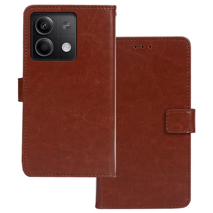 IDEWEI For Xiaomi Redmi Note 13 5G Case Crazy Horse Texture Photo Slot Phone Guard Cover
