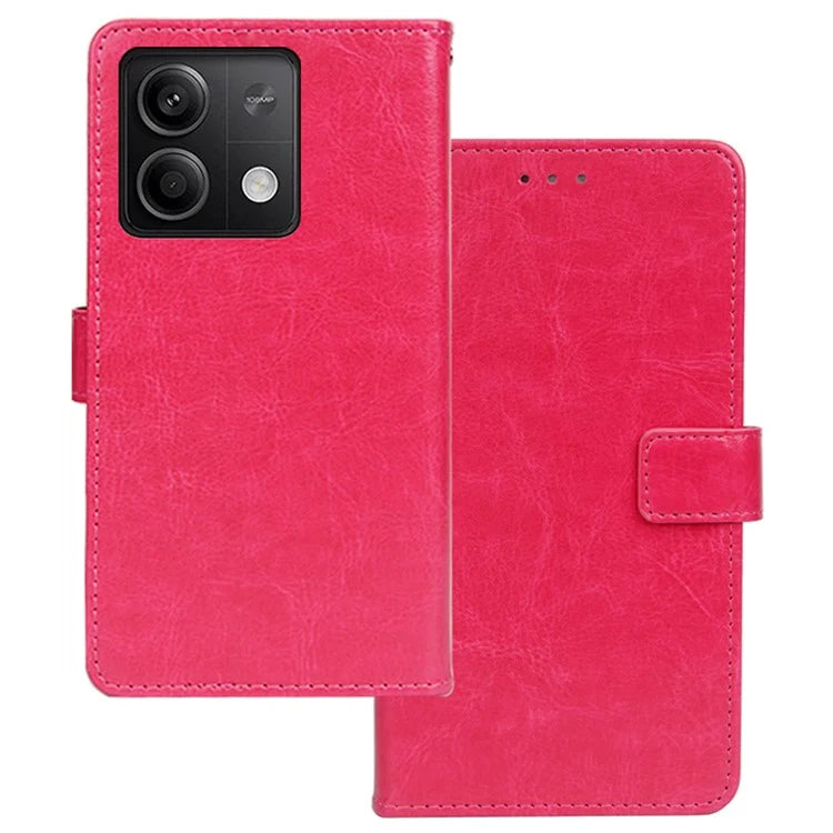 IDEWEI For Xiaomi Redmi Note 13 5G Case Crazy Horse Texture Photo Slot Phone Guard Cover