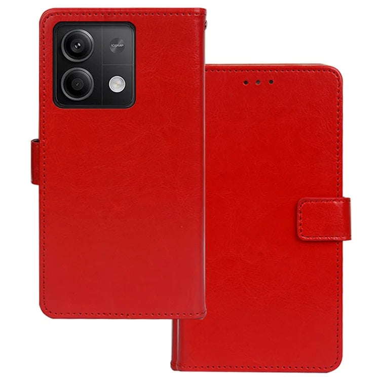 IDEWEI For Xiaomi Redmi Note 13 5G Case Crazy Horse Texture Photo Slot Phone Guard Cover