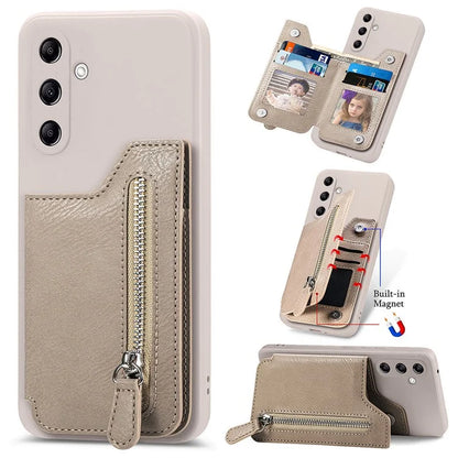 For Samsung Galaxy A54 5G Wallet Phone Case PU Leather Card Holder Cover