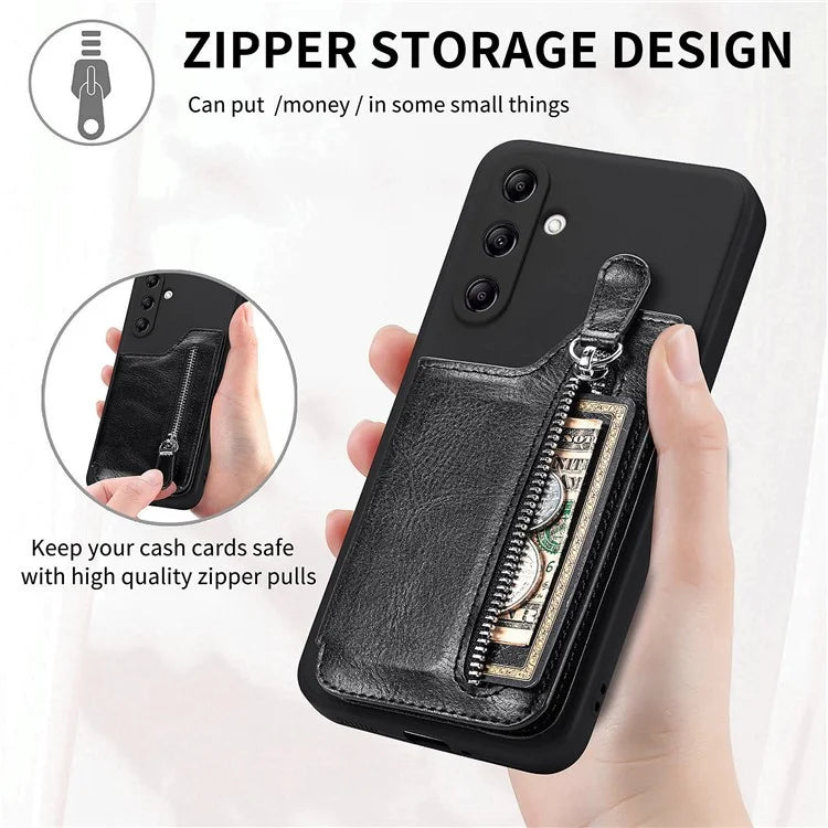 For Samsung Galaxy A54 5G Wallet Phone Case PU Leather Card Holder Cover