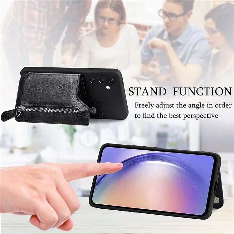 For Samsung Galaxy A54 5G Wallet Phone Case PU Leather Card Holder Cover