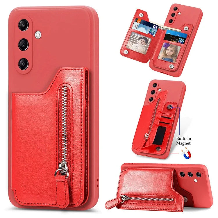 For Samsung Galaxy A54 5G Wallet Phone Case PU Leather Card Holder Cover